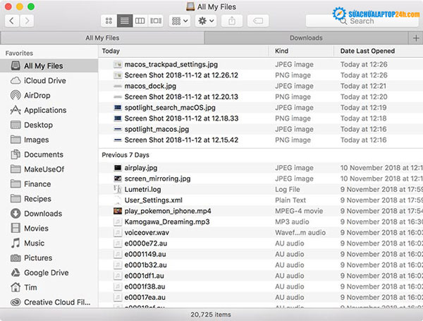 Hướng dẫn sử dụng Finder trong Macbook